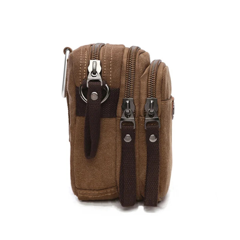 Men Canvas Travel Bag Single Shoulder Waist Pack Maletin Hombre
