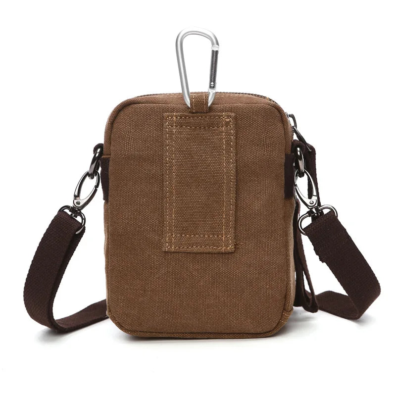 Men Canvas Travel Bag Single Shoulder Waist Pack Maletin Hombre