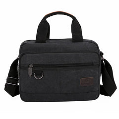 Men Canvas Briefcases Retro Business Office Shoulder Bags Work Crossbody Bag