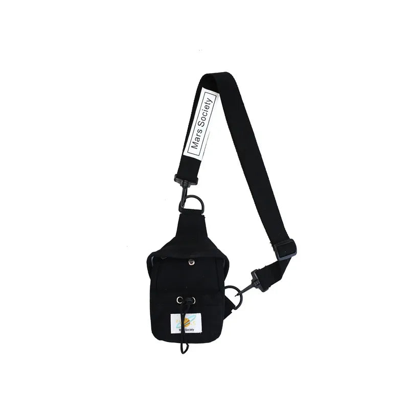 Canvas Chest Bag Crossbody Streetwear Fanny Pack Mini Waist Bag
