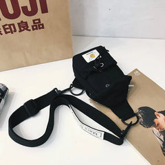 Canvas Chest Bag Crossbody Streetwear Fanny Pack Mini Waist Bag