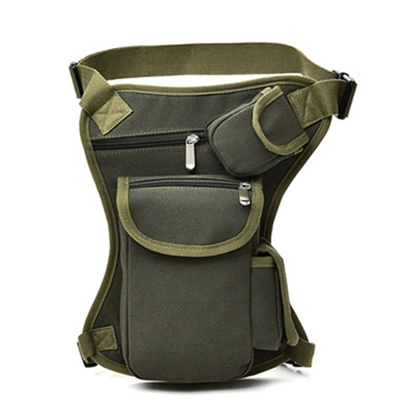 Canvas Drop Leg Bag Outdoor Waist Pack Belt Hip Bum Military Travel