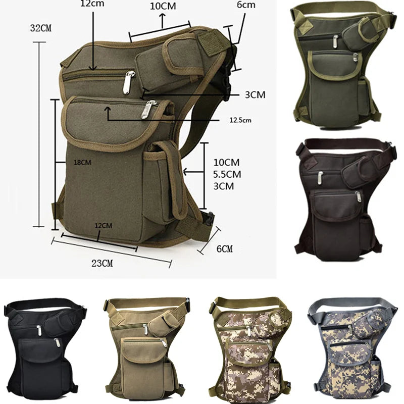 Canvas Drop Leg Bag Waist Casual Pack Belt Hip Bum Military Travel