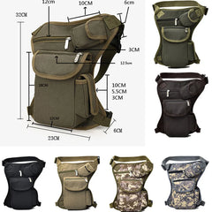 Canvas Drop Leg Bag Waist Casual Pack Belt Hip Bum Military Travel
