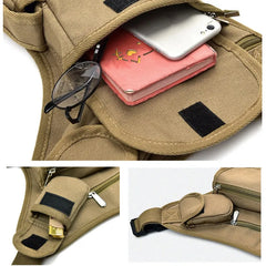 Canvas Drop Leg Bag Waist Casual Pack Belt Hip Bum Military Travel