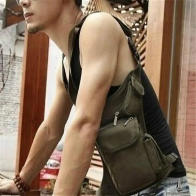 Canvas Drop Leg Bag Waist Fanny Pack Belt Hip Bum Military