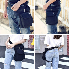 Men Canvas Drop Leg Waist Bag Fanny Pack Belt Hip Bum Military Travel