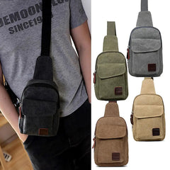 Men Canvas Satchel Casual Cross Body Handbag Messenger Shoulder Bag