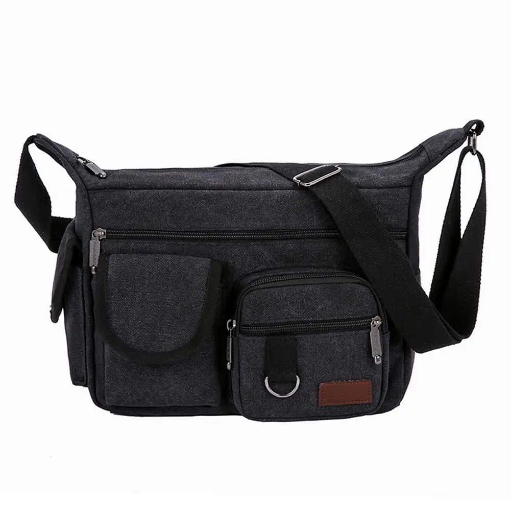 Men Canvas Shoulder Bags Casual Tote Travel Men's Crossbody Bag Messenger Bags