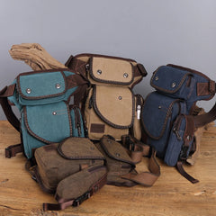 Canvas Waist Thigh Drop Leg Bag Travel Motorcycle Riding Fanny Pack