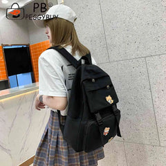 Casual Canvas Backpack Large Capacity Travel College Teenager