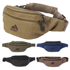 Men Casual Durable Fanny Pack Waist Bags Belt-Bag Canvas Hip Bum Military Bag