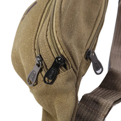 Men Casual Durable Fanny Pack Waist Bags Belt-Bag Canvas Hip Bum Military Bag