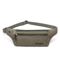 Men Casual Fanny Waist Pack Canvas Hip Bum Military