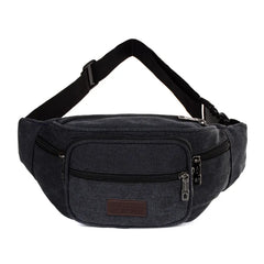 Men Casual Durable Fanny Waist Pack Male Waist Bags Belt Canvas Hip Bum Military