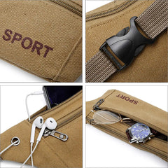 Men Casual Durable Fanny Waist Pack Canvas Hip Bum Military Bag
