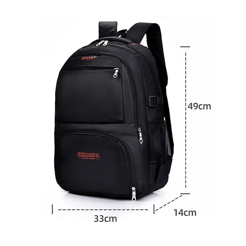 Casual Laptop Backpack Large Capacity Travel Sports Bag Vintage