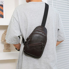 Men Casual Leather Vest Sheepskin Cowhide Leather Vest Motorcycle Biker