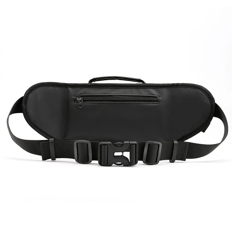 Casual Waterproof Nylon Waist Bag Unisex Fanny Pack Reflective Banana Belt Bags