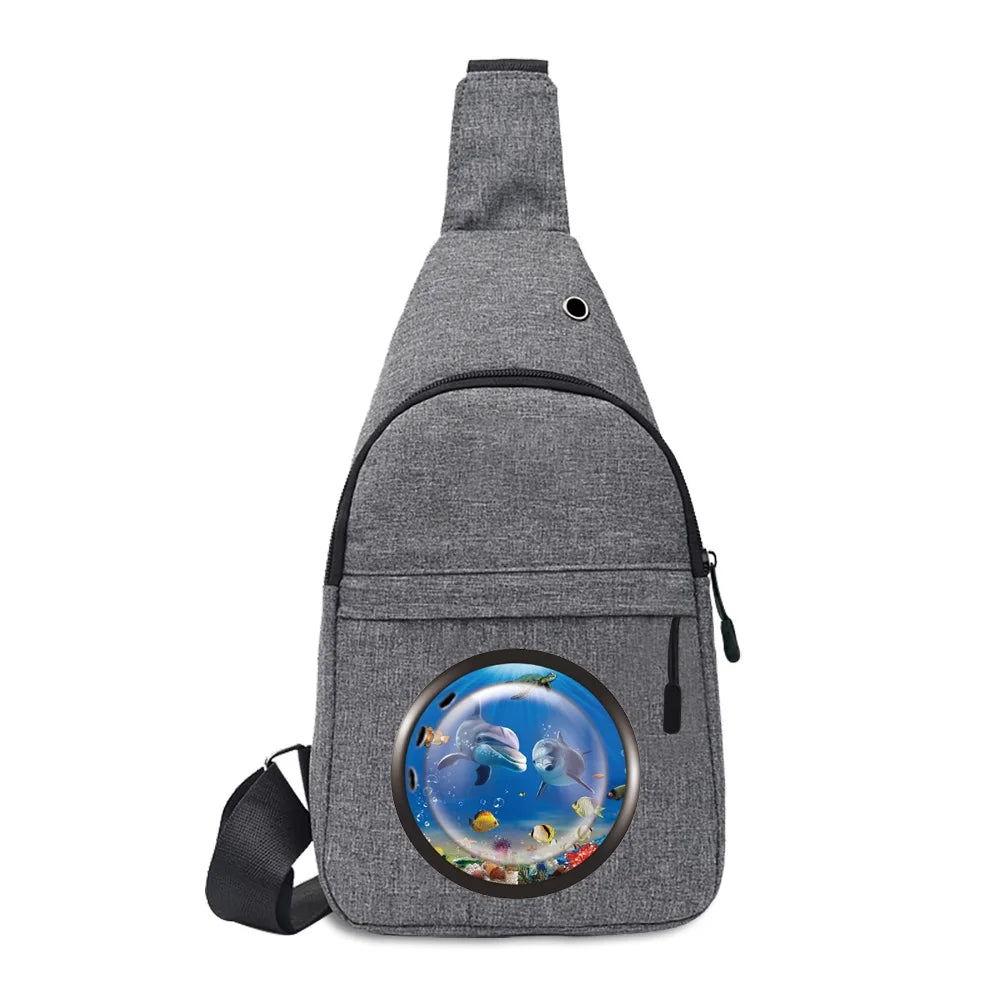 Men Chest Bags Crossbody Shoulder Bag Travel Organizer