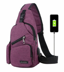Men Chest Pack Messenger Sling Sport Travel Crossbody Bag