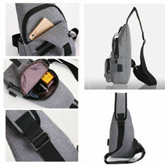 Men Chest Pack Messenger Sling Sport Travel Crossbody Bag