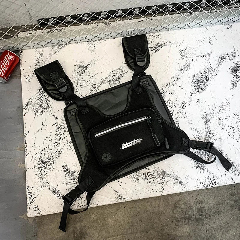 Men Chest Rig Bags Women Hip Hop Streetwear Waist Bags Tactical Vest