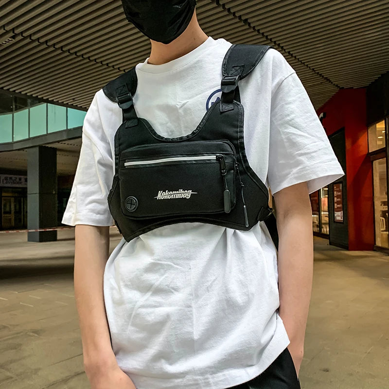 Men Chest Rig Bags Women Hip Hop Streetwear Waist Bags Tactical Vest