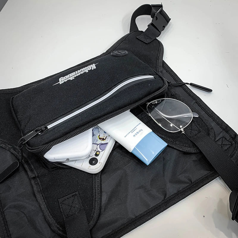 Men Chest Rig Bags Women Hip Hop Streetwear Waist Bags Tactical Vest