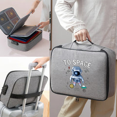 Three-layer Travel Document Organizer Briefcase Handbag