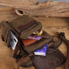 Men Drop Leg Bag Travel Messenger Thigh Pouch Canvas/Nylon Waist Bag