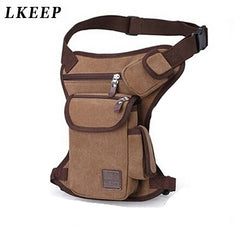 Canvas Drop Leg Waist Bag High Capacity Fanny Pack