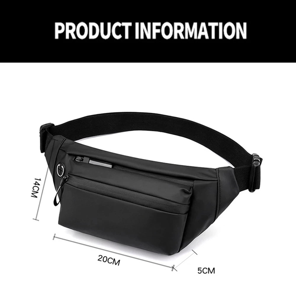 Men Women Fanny Pack Sports Travel Waist Bag Waterproof Belt Bags