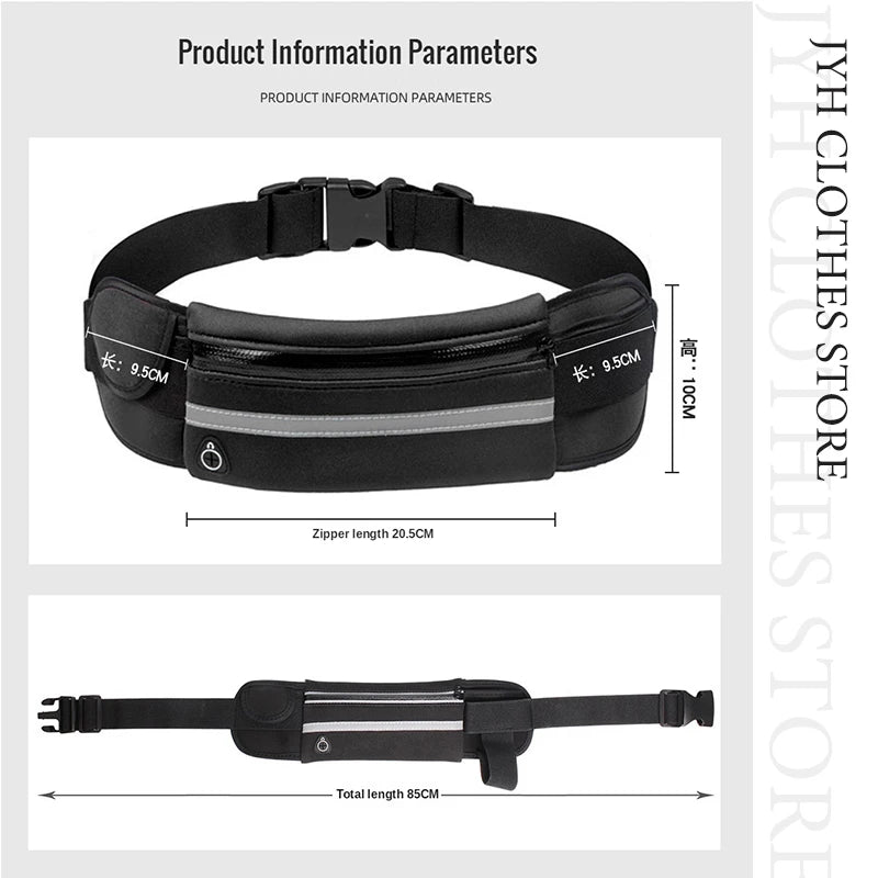 Unisex Waterproof Waist Bag Anti-theft Travel Phone Money Belt Pack