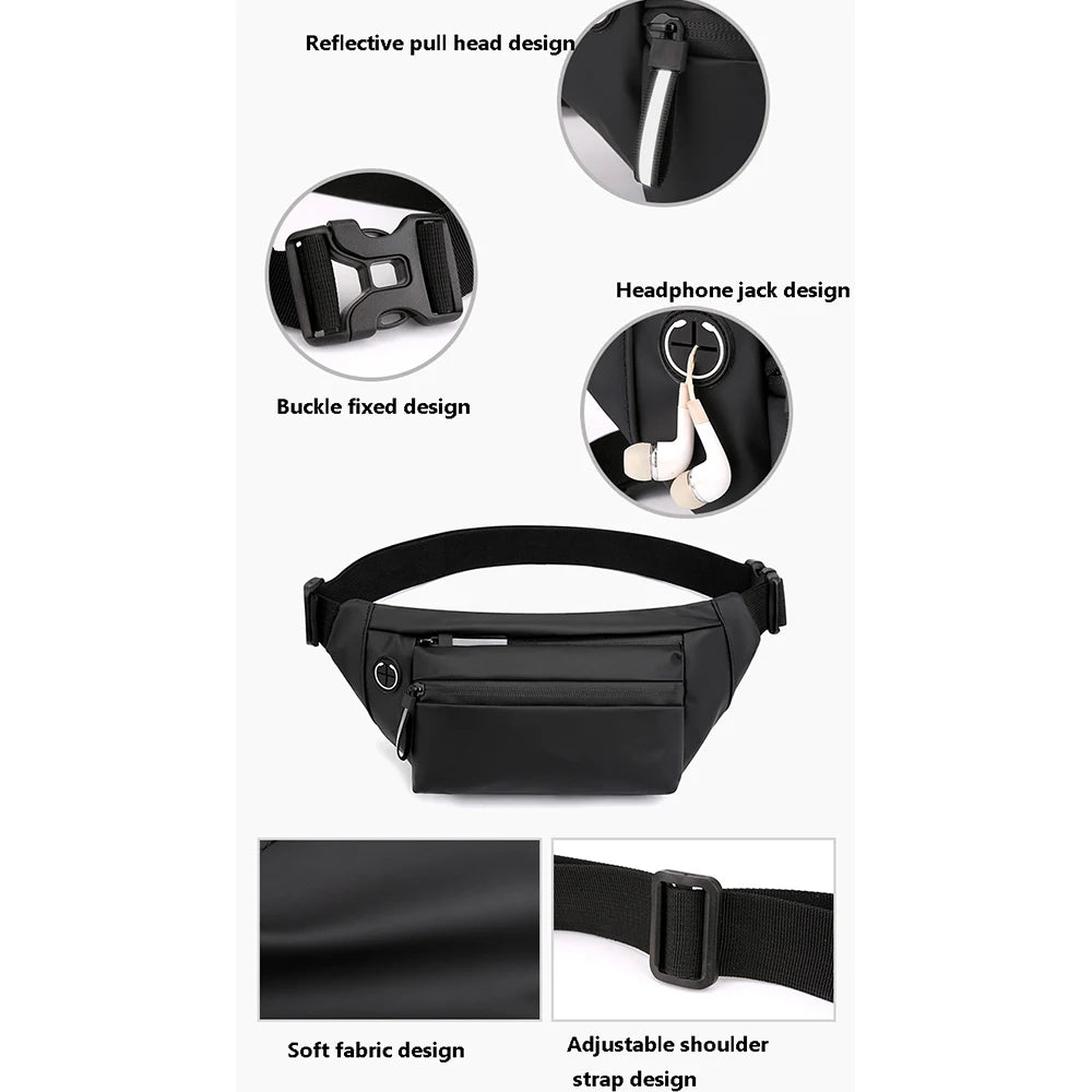 Men Fanny Pack Outdoor Sports Running Cycling Waist Bag Pack