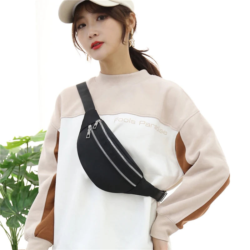 Unisex Fanny Pack Waist Bag Hip Pouch Travel Shoulder Bag for Women