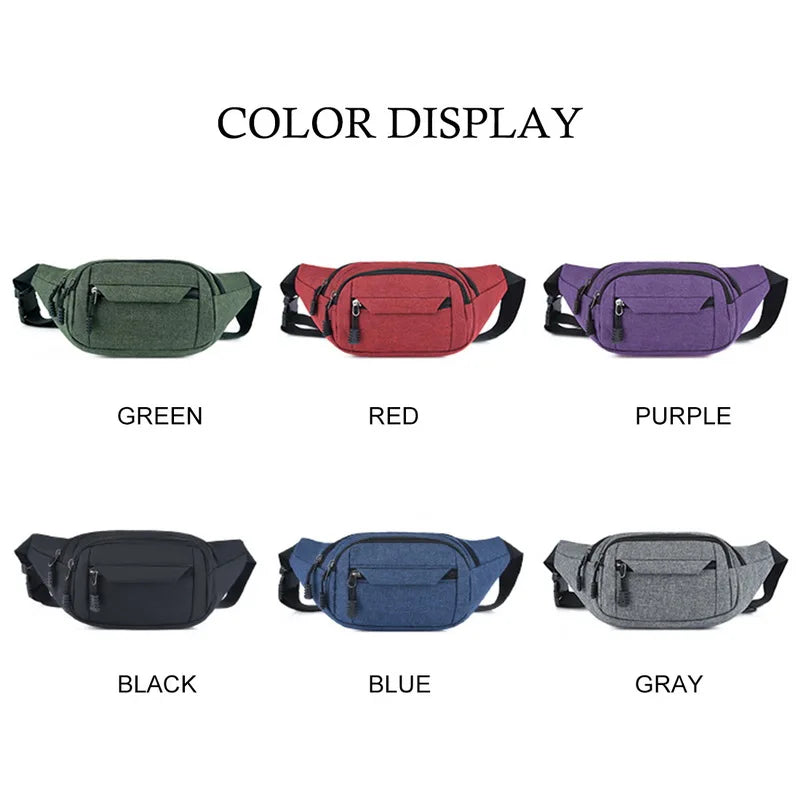 Canvas Waist Bag Pack Phone Belt Pouch Travel Motorcycle Fanny Bag Hip