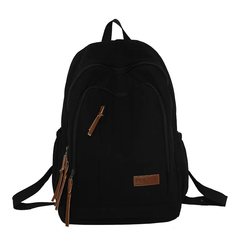 Nylon College Backpack Student School Bag Laptop Travel Backpack