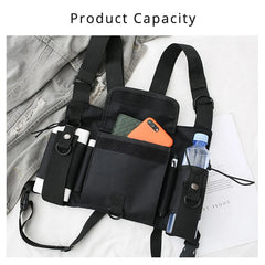 Tactical Sling Chest Bag Bullet Hip Hop Vest Waist Pack Streetwear Bag