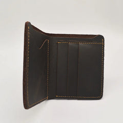 Short Retro Men's Leather Wallet Genuine Leather High Quality