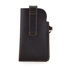 Men Leather Belt Loop Fanny Waist Pack Small Retro Hook Belt Clip Waist Bag