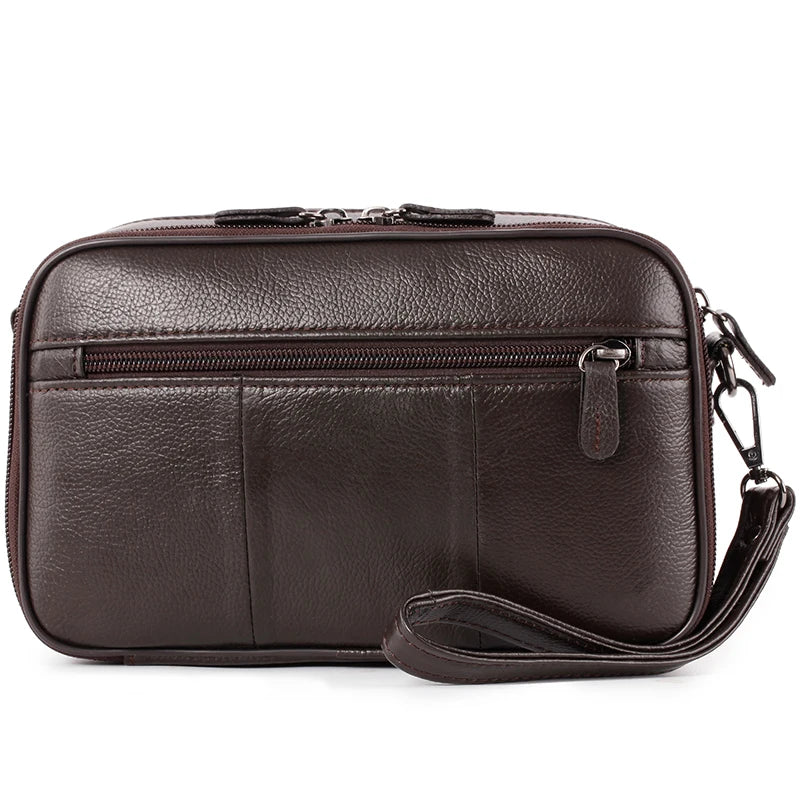 Men Leather Clutch Purse Business Clutch Bags Cell Pouch Wallet