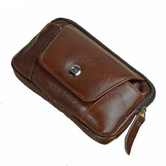 Men Leather Hip Bum Belt Bag Male Phone Pouch High Waist Boy Fanny Packs