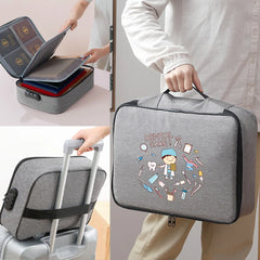 Men Handbags Documents Organizer Briefcase Security Anti-theft Box Travel