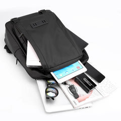 Men High Nylon Business Backpack Large Capacity Waterproof Travel Bag