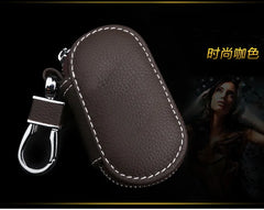 Leather Key Holder Wallet Organizer with Zipper Case