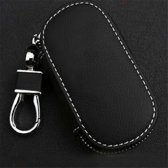 Leather Key Holder Wallet Organizer with Zipper Case