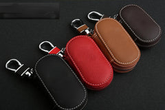 Leather Key Holder Wallet Organizer with Zipper Case