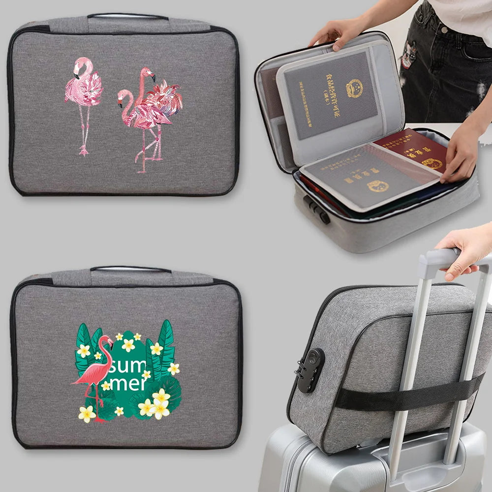 Large Document Storage Lockbox Travel Handbag Briefcase