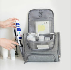 Large Waterproof Makeup Bag with Hanging Wash Pouch